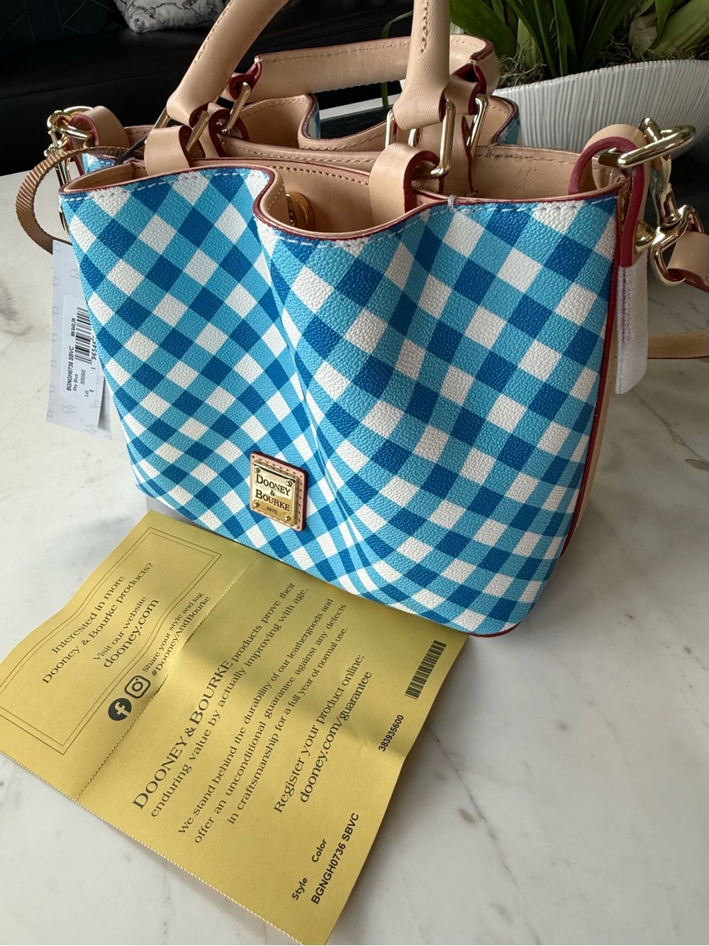 New Dooney & Bourke Mini Barlow Cotton/Leather Bag - Picture 15 of 16
